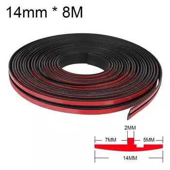 Автомобильный уплотнитель Защитная наклейка Аксессуары для герметизации автомобилей Универсальная защита лобового стекла Автомобильные резиновые уплотнительные полоски 14mm x 8m