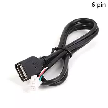 Автомобильный USB-кабель-адаптер, удлинительный кабель-адаптер 4Pin 6Pin для автомобильного радио, стерео, автомобильные аксессуары 6 pin
