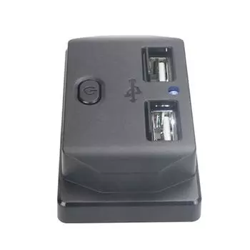 Автомобильный USB-разъем с крышкой, двухпортовый адаптер для быстрой зарядки USB с переключателем, универсальный для автомобилей, автобусов, автодомов синий