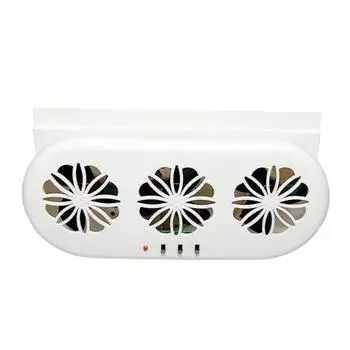 Автомобильный вентилятор на солнечной энергии, система очистки воздуха, высокоскоростное рассеивание тепла, большой дизайн вентиляционного отверстия, автомобильный охладитель, вентилятор для устранения запахов A белый