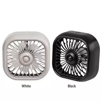 Автомобильный вентилятор на выходе воздуха USB-охлаждающий вентилятор с подсветкой, меняющей цвет, большой ветровой рассеиватель тепла для заднего сиденья автомобиля, мини-вентилятор для салона автомобиля чёрный
