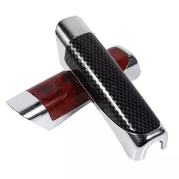 Автомобильный верх из углеродного волокна, универсальный стильный автомобильный защитный чехол для ручного тормоза, внутренний декор серебряный