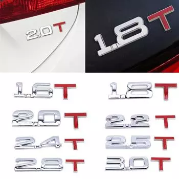 Автомобильный верхний значок, автомобильный 3D-металлический 1,6/1,8/2/3T логотип, эмблема, наклейки 1.8T
