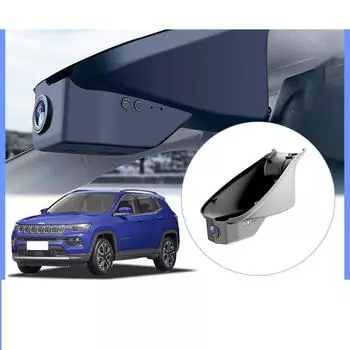 Автомобильный видеорегистратор 4k для Jeep Compass 2017~2025 2021 2025 2160p, видеорегистратор, передняя и задняя камера ночного видения HD, аксессуары None