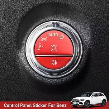 Автомобильный внутренний старт-стоп двигатель переключатель фар двери разблокировки кнопки отделки наклейки для Mercedes Benz C GLC W206 X254 W214 2024
