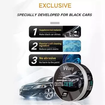 Автомобильный воск Кристалл Твердый воск Краска Премиум Карнаубский уход Ремонт царапин Техническое обслуживание Покрытие поверхности восковой краской Бесплатная губка и полотенце