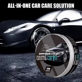 Автомобильный восковой полироль 3-в-1 Керамическое покрытие Полироль Воск Длительная защита Легко наносится Удаляет царапины Окисление Уход за лакокрасочным покрытием автомобиля Защитный воск чёрный