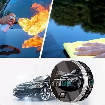 Автомобильный восковой полироль 3-в-1 Керамическое покрытие Полироль Воск Длительная защита Легко наносится Удаляет царапины Окисление Уход за лакокрасочным покрытием автомобиля Защитный воск чёрный