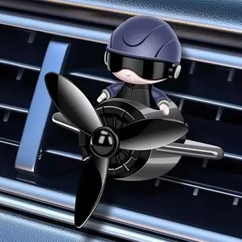 Автомобильный воздуховод освежитель воздуха мультяшный пилот кондиционер ароматерапия клипса вращающийся пропеллер ароматизатор украшение