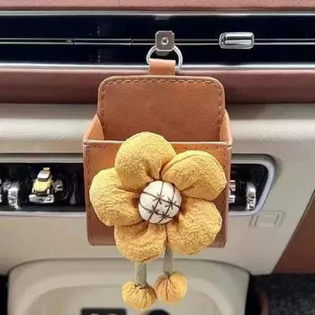 Автомобильный воздуховыпускной подвесной ящик для хранения, кожаная сумка для хранения автомобиля, держатель для очков, телефона, органайзер для билетов, укладка, уборка, автомобильные аксессуары A