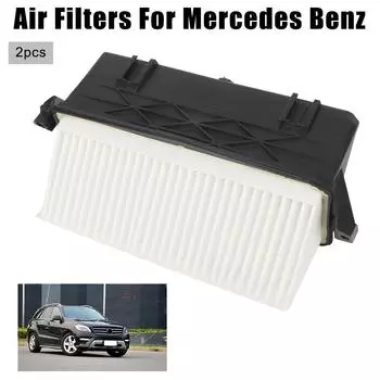 Автомобильный воздушный фильтр для Mercedes Benz GL ML S-CLASS GL350 ML350 S350 для Benz Gle W166 Gl X164 X166 W463 W164 Ml 350 2012-2016 2 шт. чёрный
