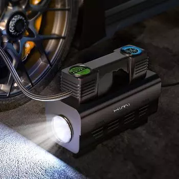 Автомобильный воздушный насос 12 В электрический двухцилиндровый высокомощный шинный насос высокого давления портативный небольшой вакуумный шинный насос цилиндр зелёный