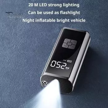 Автомобильный воздушный насос для накачивания шин с высокоточным манометром, цифровым дисплеем, функцией Power Bank, электрический автоматический воздушный насос 120PSI с освещением SOS set