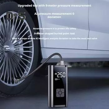 Автомобильный воздушный насос для накачивания шин с высокоточным манометром, цифровым дисплеем, функцией Power Bank, электрический автоматический воздушный насос 120PSI с освещением SOS set