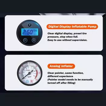 Автомобильный воздушный насос для накачивания шин, воздушный компрессор со светодиодной подсветкой, насос для быстрой накачки шин для автомобиля, велосипеда