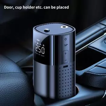 Автомобильный воздушный перезаряжаемый насос V8, USB-свет, светодиодный ЖК-экран с низким уровнем шума, длинный