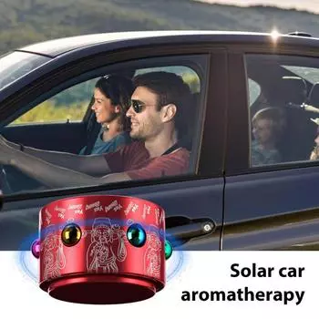 Автомобильный вращающийся ароматерапевтический диффузор на солнечных батареях, натуральные растительные ингредиенты, инструмент для украшения автомобиля для мини-автомобилей