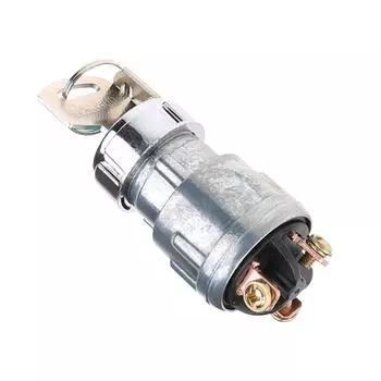 Автомобильный выключатель зажигания, универсальный стартер зажигания 12 В, 24 мм, металлический стартер двигателя автомобиля с 2 ключами серебряный