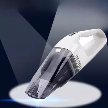 Автомобильный высокомощный портативный пылесос двойного назначения для влажной и сухой уборки мощностью 60 Вт/120 Вт. Wind King белый