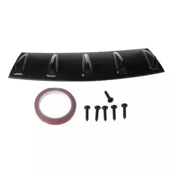 Автомобильный задний бампер Strip Lip Spoiler Diffuser Splitte Shark Fin Black Bumper Автомобильные аксессуары для бампера чёрный
