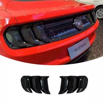 Автомобильный задний фонарь, задний фонарь, защитная накладка для Ford Mustang 2018-2023, внешние аксессуары, дымчатый черный, 6 шт.