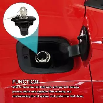 Автомобильный замок на топливный бак с заглушкой и 2 ключами для Ford Edge Escape для Ford 8U5Z9C268B 8U5Z-9C268-B 10524 чёрный