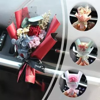 Автомобильный зажим для воздуховода из сухоцветов, зажим для украшения духов, креативные цветы, автомобильный диффузор духов, аксессуары для автомобильного кондиционера