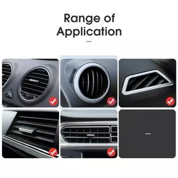 Автомобильный зажим для воздуховыпускного отверстия, внутренний автомобильный держатель для телефона, универсальный держатель для мобильного телефона, автомобильное крепление из АБС-пластика, поддержка телефона, держатель для мобильного телефона чёрный