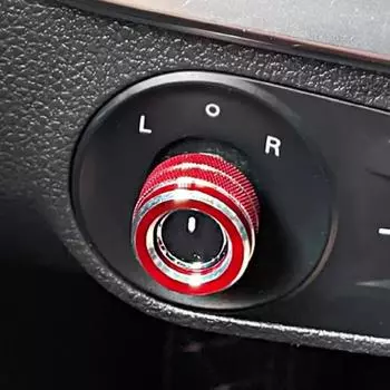 Автомобильный зеркальный регулятор заднего вида, отделка крышки поворотного переключателя, украшение из алюминиевого сплава, кольца для MG MG6 ZS GT Roewe i6/ei6/i6plus/RX5 красный