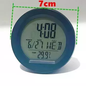 Автомобильный ЖК-цифровой термометр с часами, измеритель напряжения батареи, измеритель напряжения, тестер температуры для мотоцикла и автомобиля CHINA