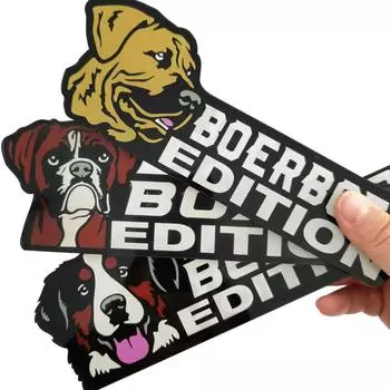Автомобильный значок собаки, автомобильная эмблема, автомобильные значки Dog Edition, 3D значок собаки, эмблема грузовика с рейтингом, акриловые автомобильные значки для собак, наклейки, наклейки белый
