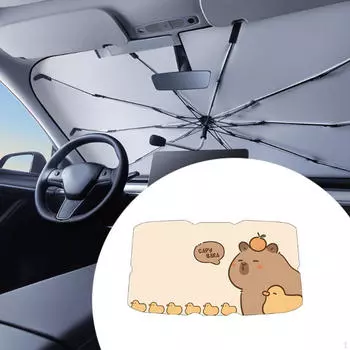 Автомобильный зонтик на лобовое стекло, чехлы на передние окна, профессиональные легкие, защищающие от солнца L