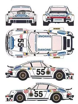 Автомобиль Platz Porsche 934 1977 г., 24 часа Ле-Мана RDEC24-001 1/24 «DANONE» №55