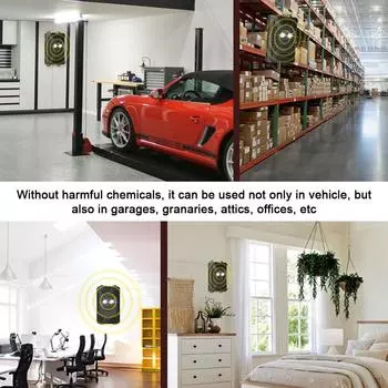 Автомобиль под капотом, отпугиватель животных, грызунов, крыс, отпугиватель мышей, отпугиватель, устройство со светодиодной вспышкой чёрный