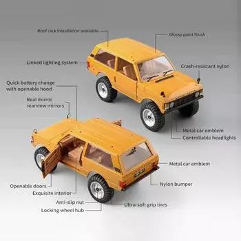 Автомобиль с дистанционным управлением, 1:12-масштабный гусеничный робот с дистанционным управлением для детей и взрослых, 2,4 ГГц, 4WD, перезаряжаемый 1 Battery светло-синий