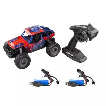 Автомобиль с дистанционным управлением 1/18, 2,4 ГГц, 15 км/ч, внедорожные грузовики, 4WD легкосплавный автомобиль, альпинистский автомобиль, подарки для детей 2 battery красный