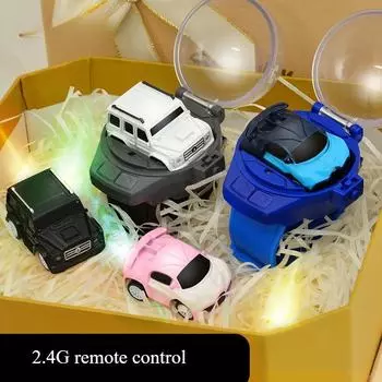 Автомобиль с дистанционным управлением на запястье, RC Stunt Car, 2,4 ГГц часы с дистанционным управлением, грузовик, мини-автомобиль с дистанционным управлением, игрушки для хобби, подарки на Рождество и день рождения для детей, мальчиков и девочек 1 син