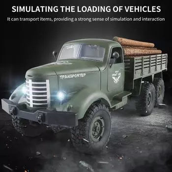 Автомобиль с дистанционным управлением, высокоскоростной электрический игрушечный грузовик 6WD для мальчиков, 2,4 ГГц, внедорожный пульт дистанционного управления 1 Battery армия зеленый