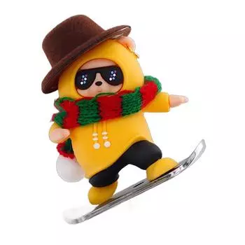 Автомобиль Скользящая Фигурка Медведь Скейтборд Украшения для Машины Украшения Для Приборной Панели Funng Подарок синий