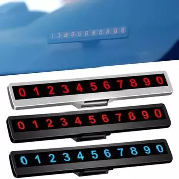 Автомобиль Временная остановка светящийся магнитный номер телефона табличка для парковочной карты чёрный