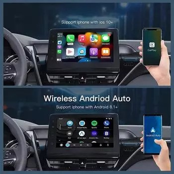Автомобиль Wired to Wire Free Playbox Android 4-Core BT 5.0 5G Wi-Fi Совместимость с Wire Free Android чёрный