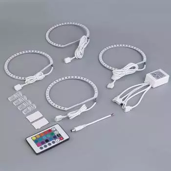 Автомобили Автозапчасти Angel LED Halo Eyes SMD Кольца Свет для BMW 12 В 4 шт. 5050 RGB E36 E38 E39 E46