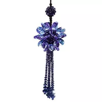 Автомобили Автозапчасти Украшения Интерьер Зеркало Заднего Вида Кулон Висит Орнамент Автомобиль Стильный Бусины Цветок белый