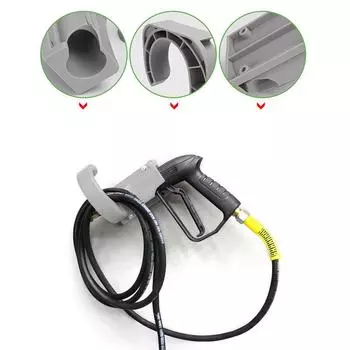 Автомойка, настенный кронштейн для водяного пистолета высокого давления, кронштейн для головки пистолета, чистящая машина, крючок для труб, стойка для хранения серый