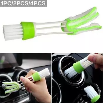 Автомойка, щетка для чистки автомобиля из микрофибры, очиститель кондиционера, инструменты для очистки компьютера, жалюзи, тряпка для ухода за автомобилем, детализация(1/2/4 шт.) 1PC зелёный