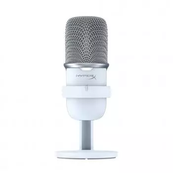 Автономный USB-микрофон HyperX SoloCast белого цвета для удаленной работы, стримеров, создателей контента, геймеров, ПК, PS4, PS5, годен к использованию, гарантия производителя 2 года 519T2AA