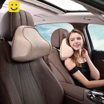 Автоподушка для сиденья, защита для автомобильного сиденья, хлопок с эффектом памяти под шеей в подголовнике для шеи автомобиля серый