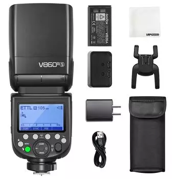 Авторизованная вспышка GODOX для камеры Sony TTL HSS с высокоскоростной синхронизацией, регулируемой яркостью и возможностью повторного использования, емкостью 2600 мАч, для зеркальных камер Sony [GODOX