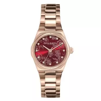 Авторизованный дилер [OLIVIA BURTON] Часы Olivia Burton женские 24000106 Sports Luxe 28 мм Mini Hexa Cranberry & Carnation Gold Bracelet Watch