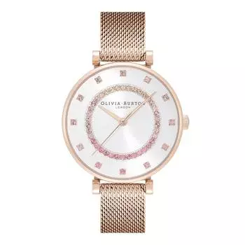 Авторизованный дилер Olivia Burton Watch Ladies ob24000006 Belgrave 32mm Tea Bar White Carnation Gold Mesh [OLIVIA BURTON] &